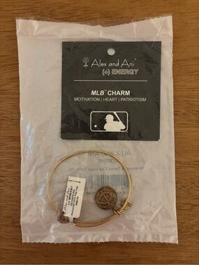 Alex and Ani Gold-Tone MLB Logo Expandable Bangle Bracelet - Minnesota Twins
